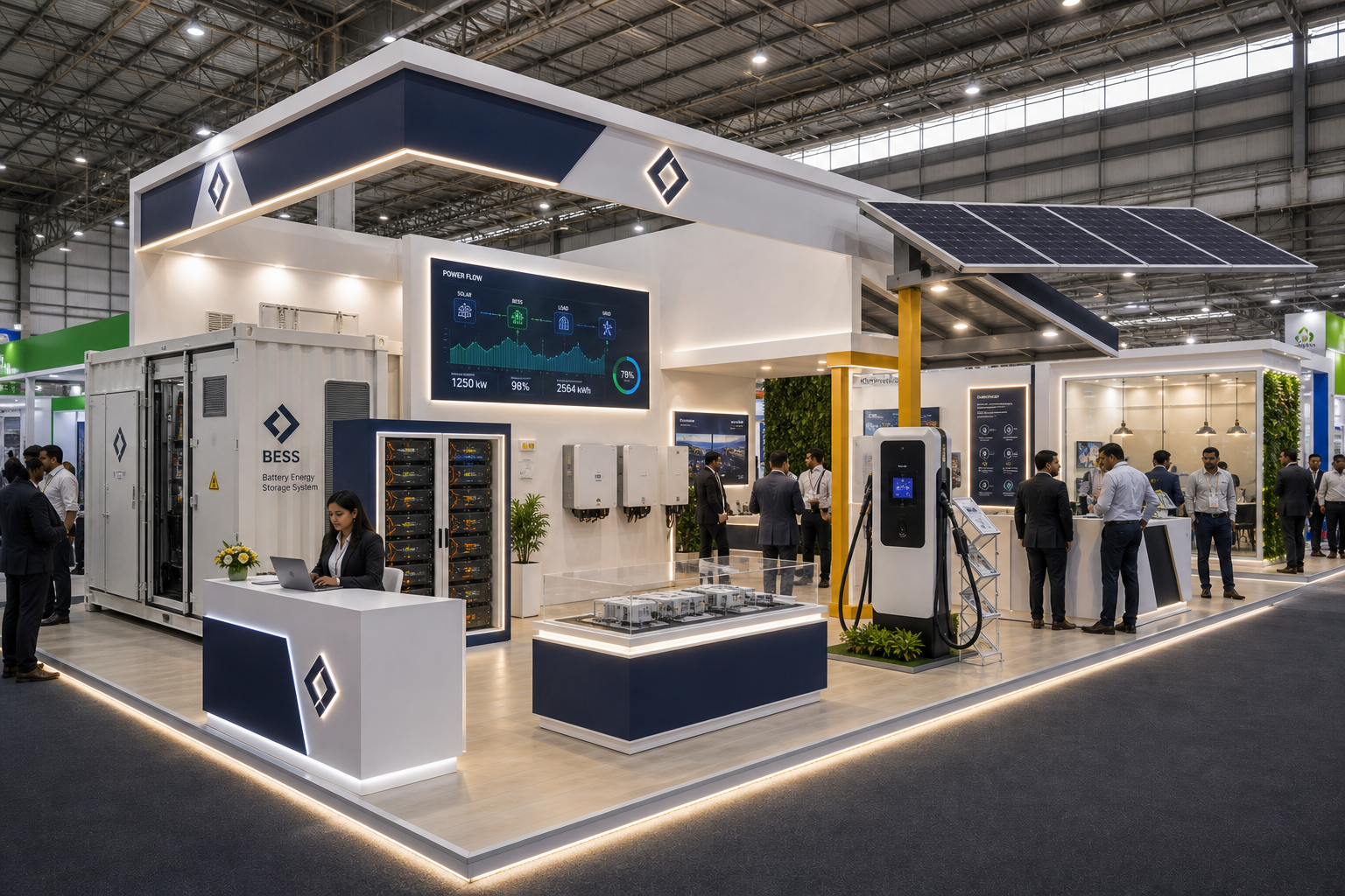 18 sqm exhibition booth design booth concept in a premium exhibition hall